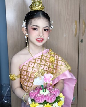 ดูแล หน้า-ผม น้องแสนรัก เป็นตัวแทนนางนพมาศขึ้นเสรี่ยง ค่ะ
