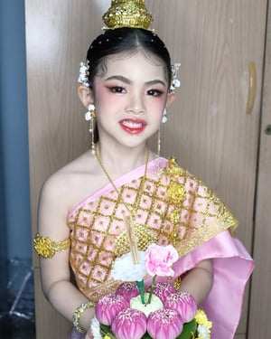 ดูแล หน้า-ผม น้องแสนรัก เป็นตัวแทนนางนพมาศขึ้นเสรี่ยง ค่ะ