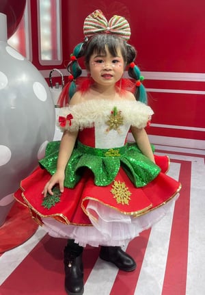 แต่งหน้าน้องอลิน ร่วมงานเดินแบบคริสมาตร์…