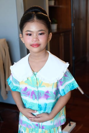 ดูแลหน้าผมน้องนาดา ไปงานแสดงโรงเรียนประจ…
