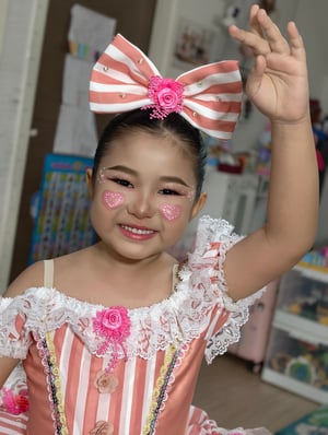 สาวน้อยตุ๊กตา วันนี้ดูแลหน้าผม งานแข่งบั…